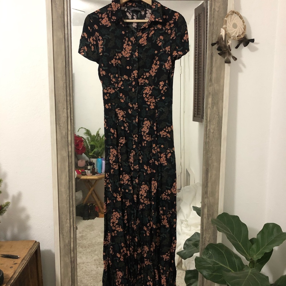Zara floral maxi dress